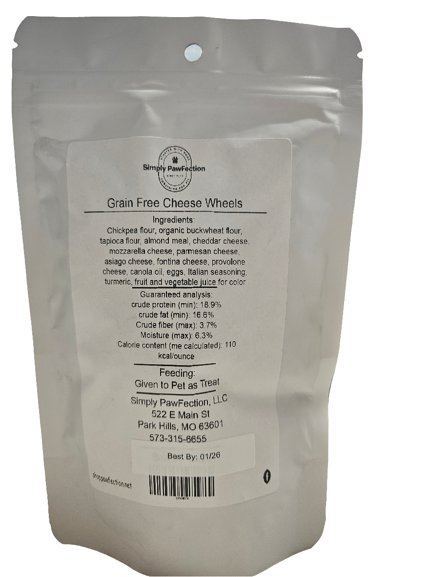 Cheese Wheels Dog Treats Grain Free
